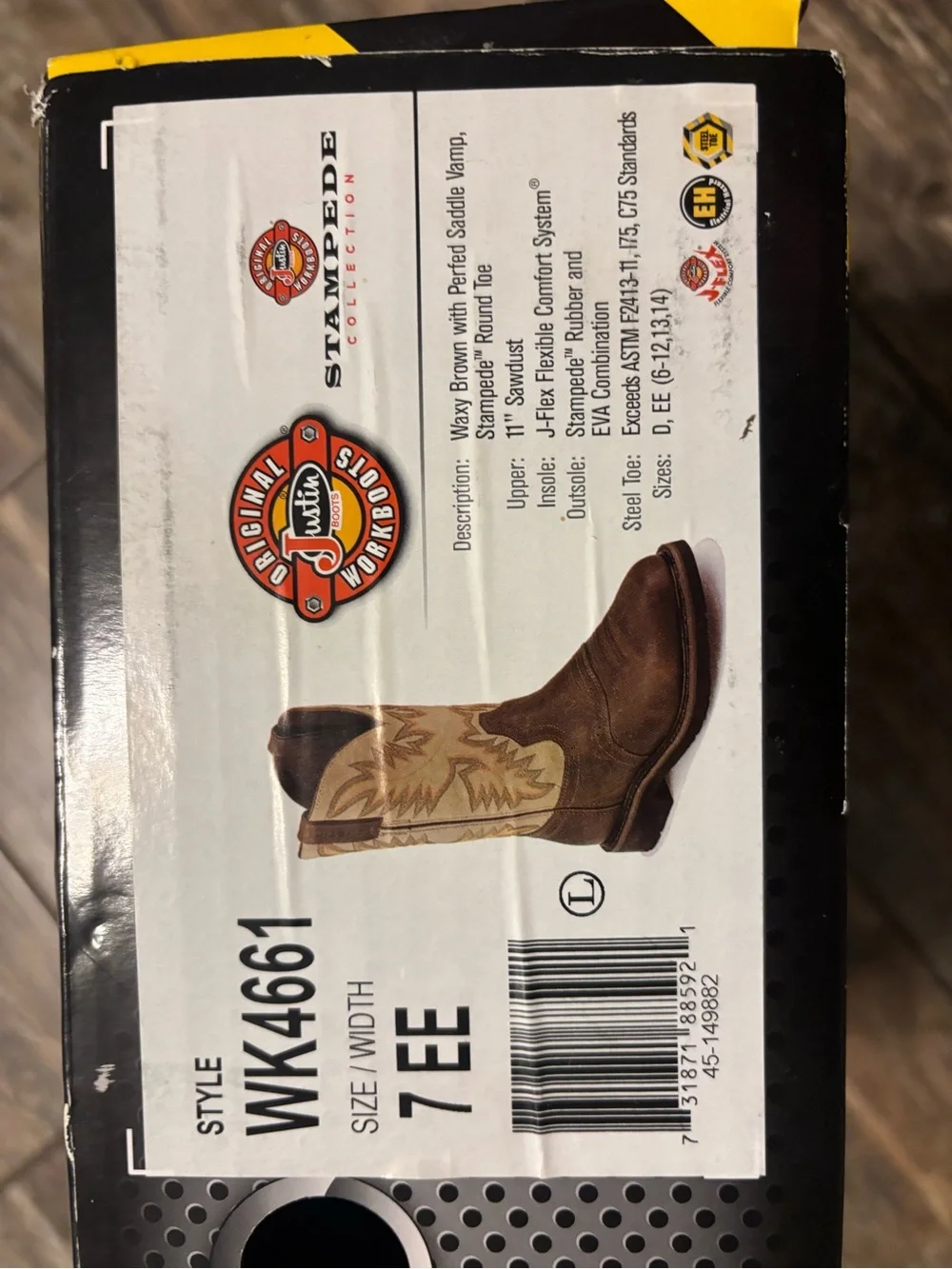 Justin Boots Two-Tone Black & Brown Western Cowboy Boots